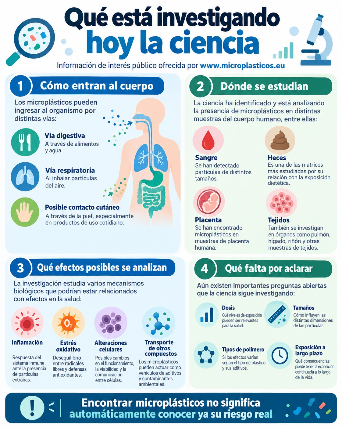 Infografía complementaria sobre Microplásticos y salud humana